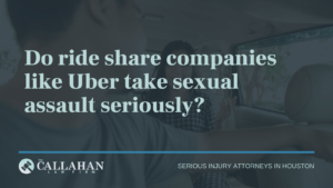 do ride share companies like uber take sexual assault seriously?