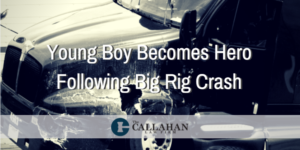 young boy becomes hero following big rig crash