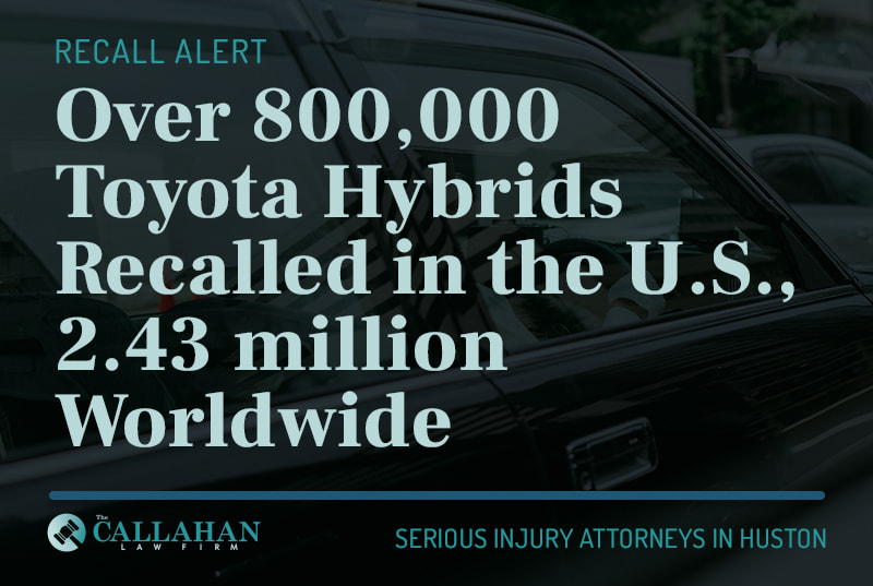 over 800,000 toyota hybrids recalled in the US, 2.43 million worldwide