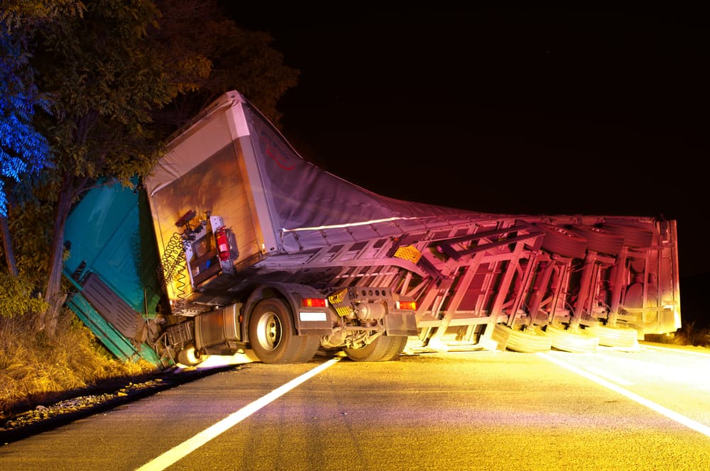 truck rollover accident