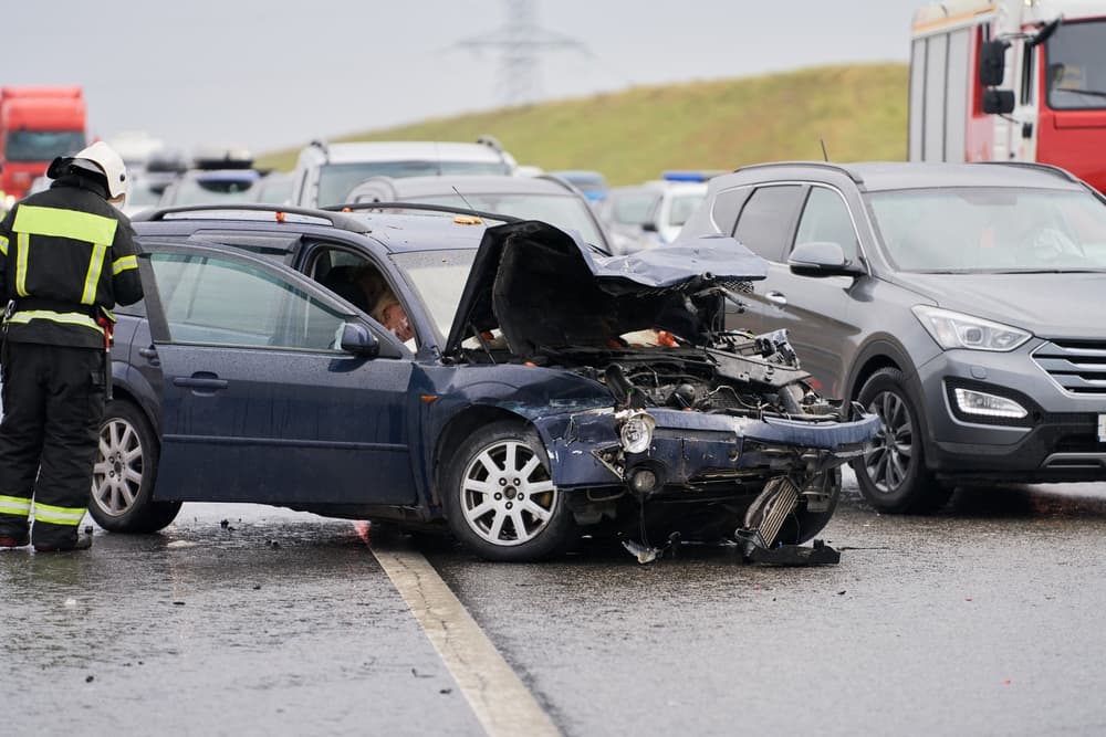 police investigating head on collision