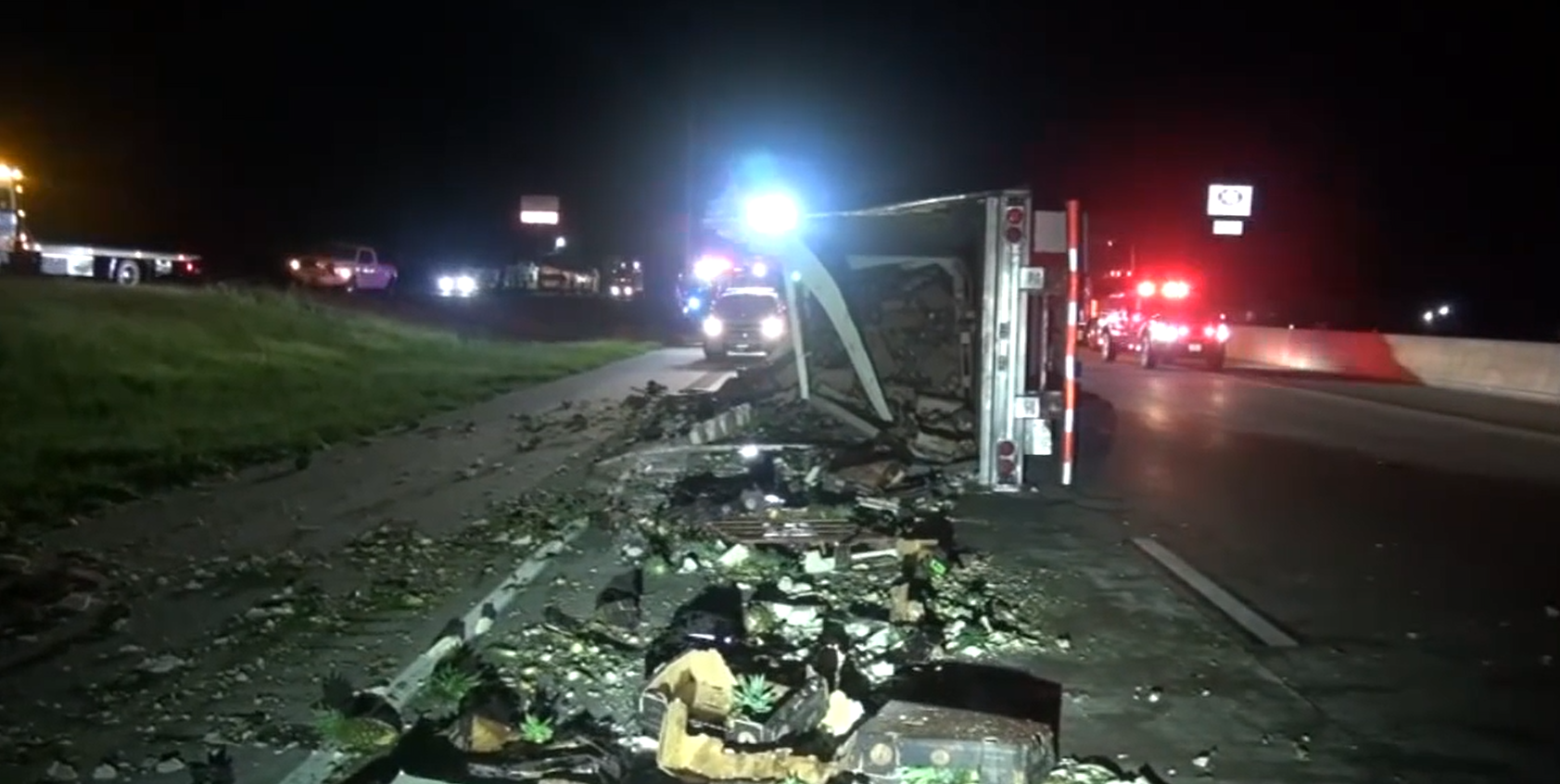 Montgomery Big Rig Accident Spills 40,000 Pounds of Pineapple