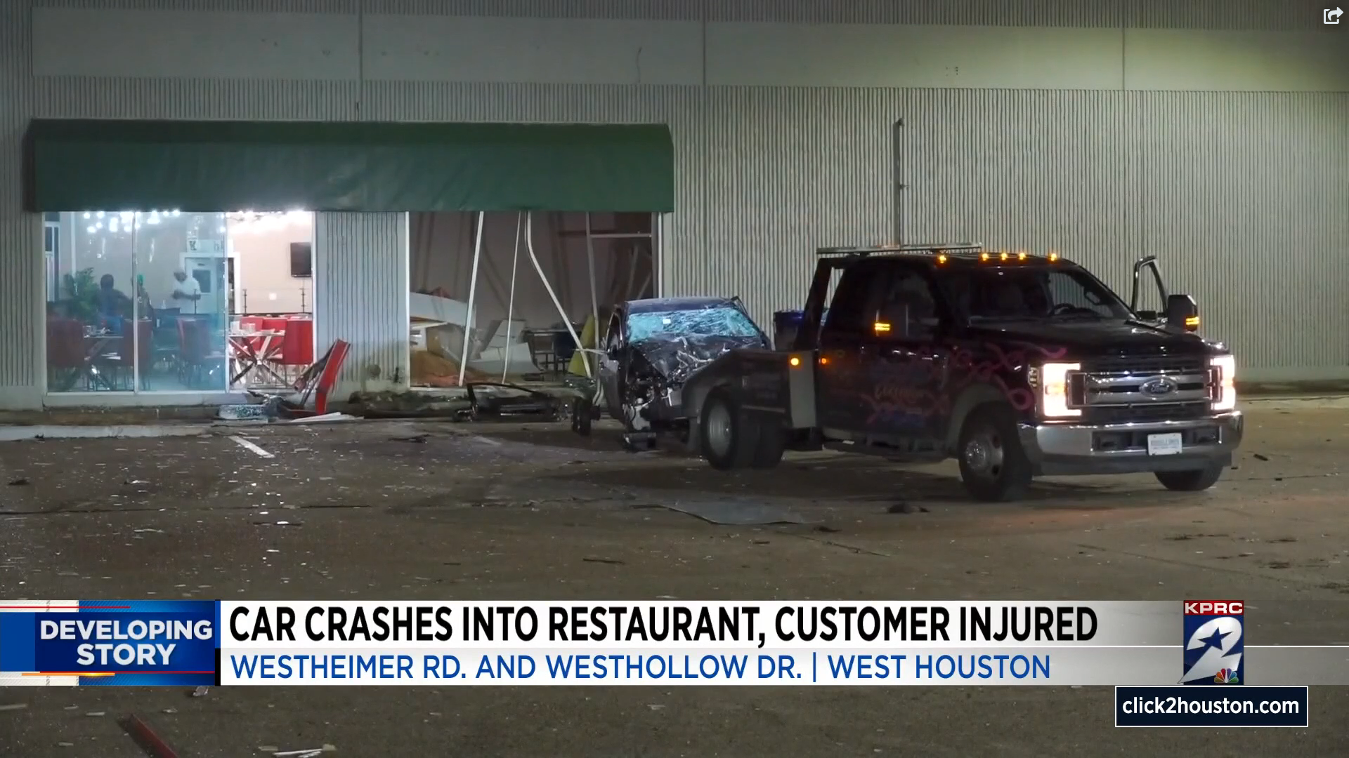 9.7.22_ACCIDENTNEWS_Drunk Driver Crashes Into Houston Restaurant_Photo