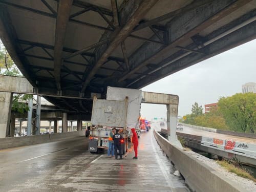 Truck Overpass Crash